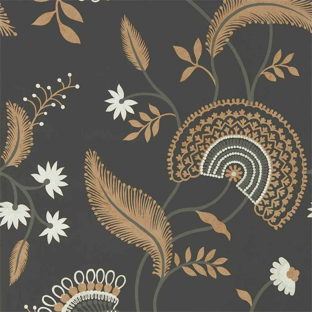 Hakimi Ebony Wallpaper by Sanderson - 216769 | Modern 2 Interiors