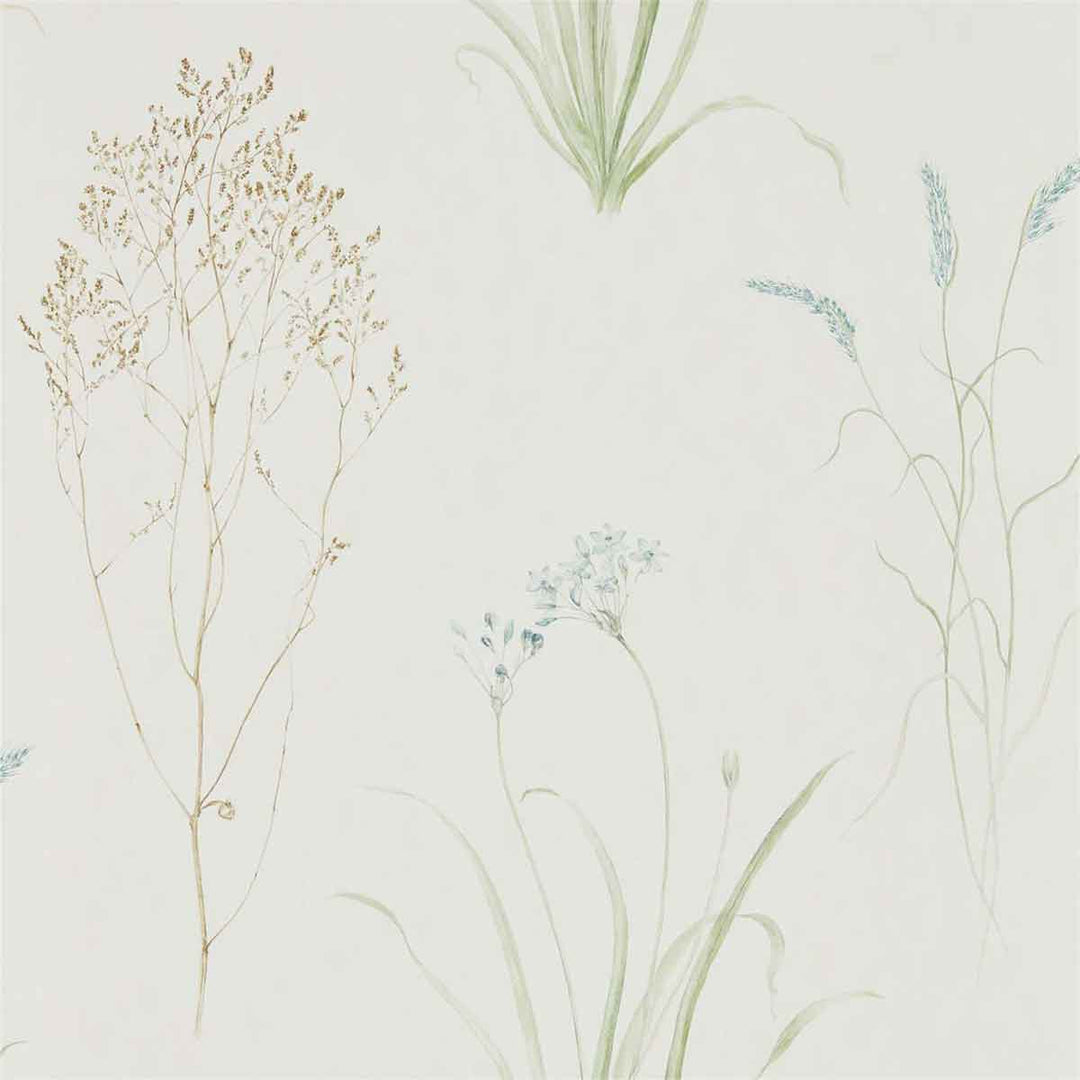 Farne Grasses Cream & Sage Wallpaper by Sanderson - 216486 | Modern 2 Interiors