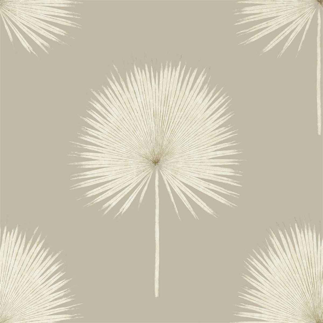 Fan Palm Linen & Gilver Wallpaper by Sanderson - 216637 | Modern 2 Interiors