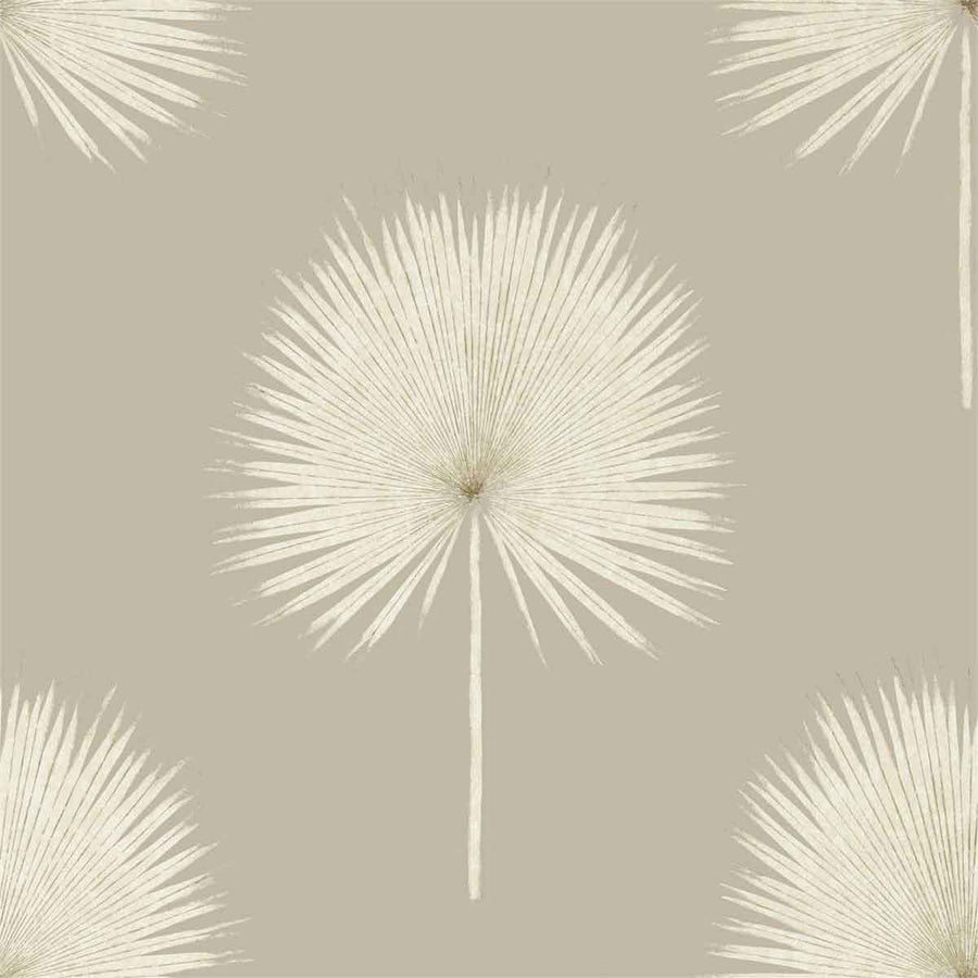 Fan Palm Linen & Gilver Wallpaper by Sanderson - 216637 | Modern 2 Interiors