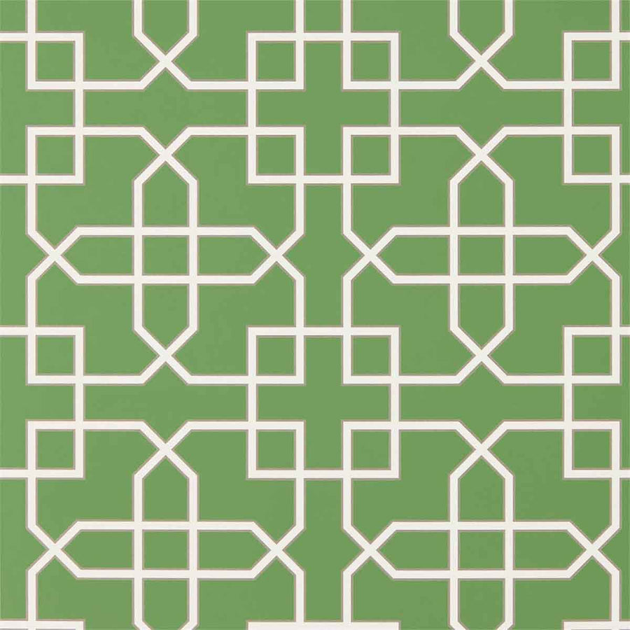 Hampton Trellis Botanical Green Wallpaper by Sanderson - 216660 | Modern 2 Interiors