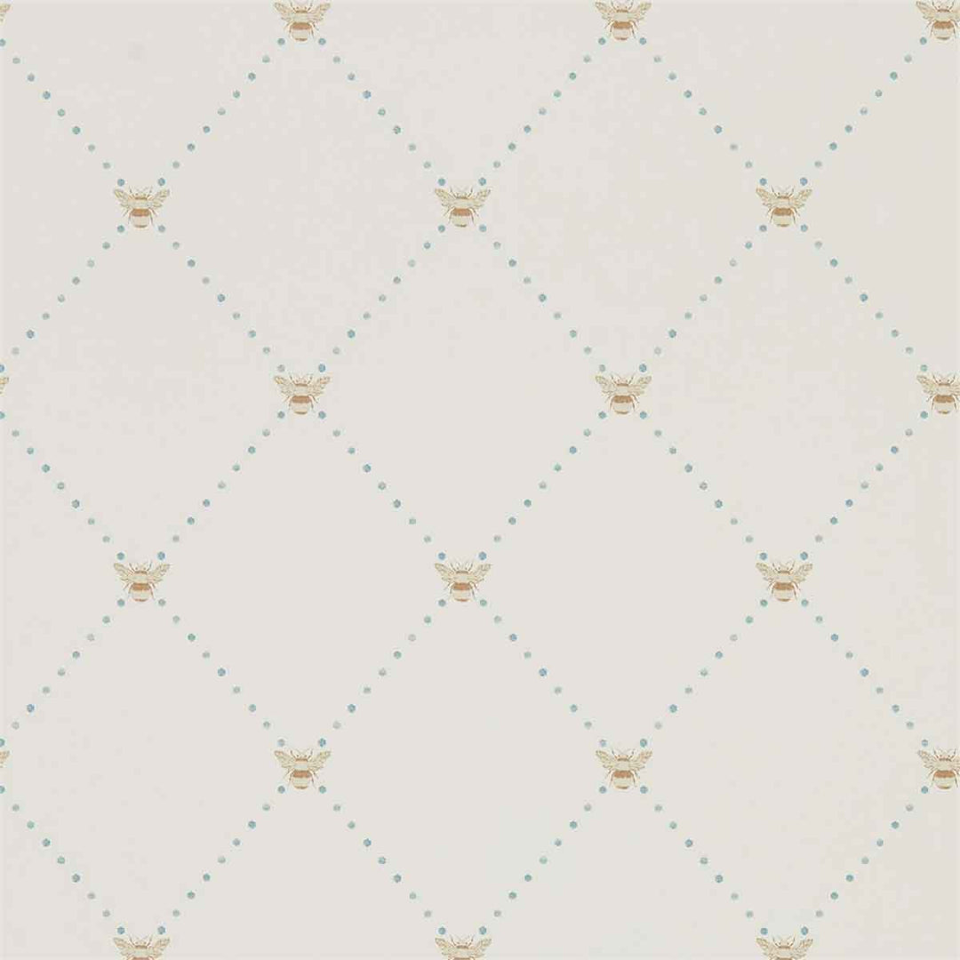 Nectar Copper & Denim Wallpaper by Sanderson - 216357 | Modern 2 Interiors