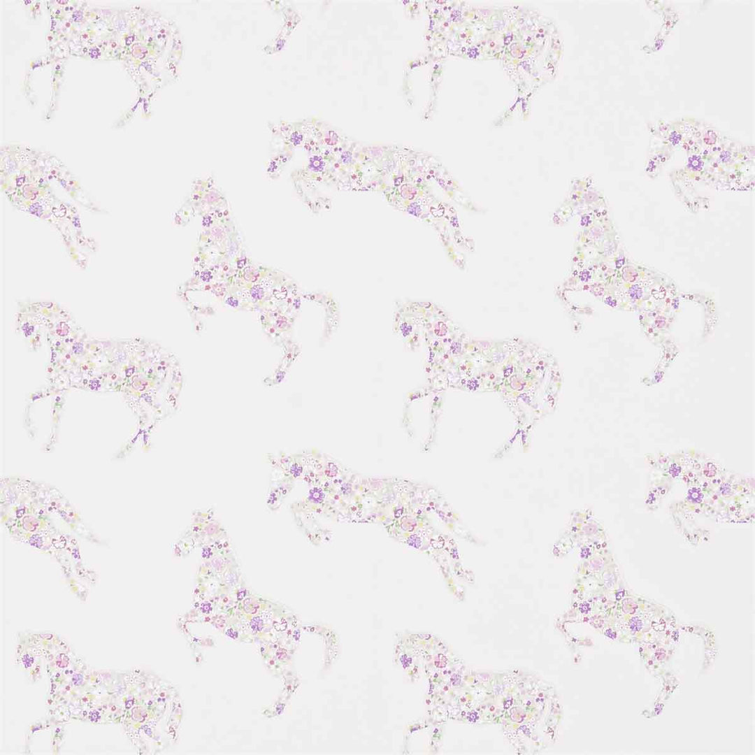 Pretty Ponies Lavender Wallpaper by Sanderson - 214034 | Modern 2 Interiors