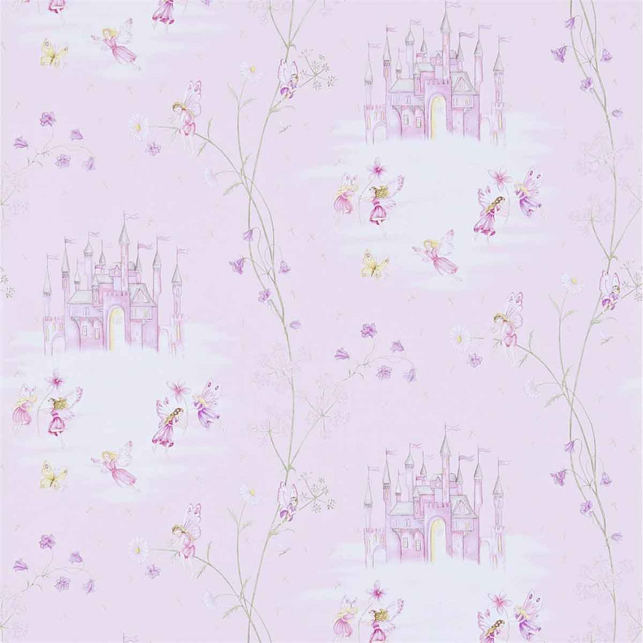 Fairy Castle Pink Wallpaper by Sanderson - 214046 | Modern 2 Interiors