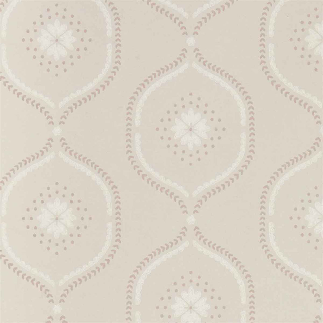 Milcombe Powder Pink Wallpaper by Sanderson - 216881 | Modern 2 Interiors