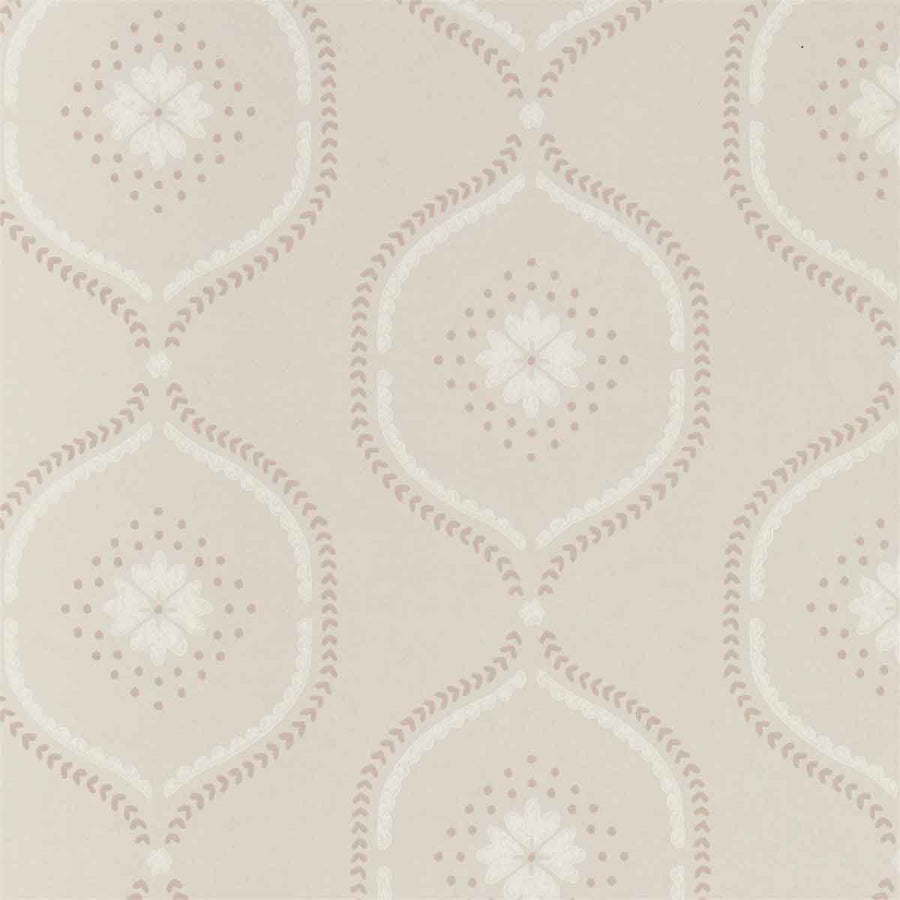 Milcombe Powder Pink Wallpaper by Sanderson - 216881 | Modern 2 Interiors