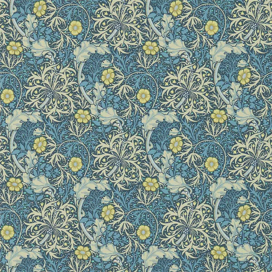 Morris And Co Morris Seaweed Wallpaper - Ink & Woad - 214714 | Modern 2 Interiors
