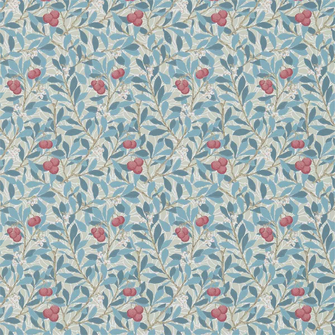 Morris And Co Arbutus Wallpaper - Woad & Russet - 214718 | Modern 2 Interiors