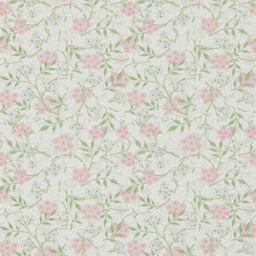Morris And Co Jasmine Wallpaper - Blossom Pink & Sage - 214725 | Modern 2 Interiors