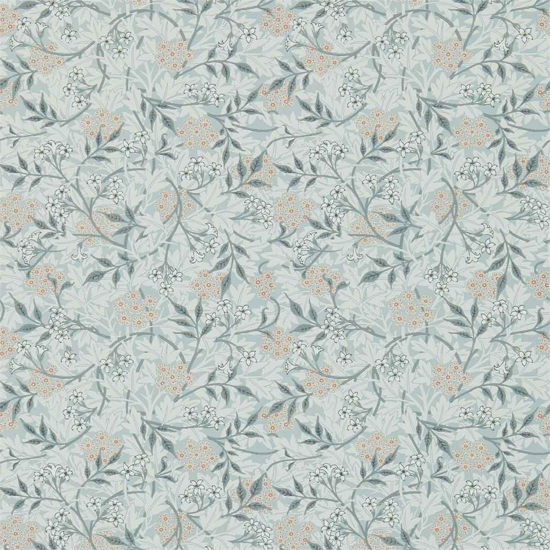 Morris And Co Jasmine Wallpaper - Silver & Charocal - 214726 | Modern 2 Interiors