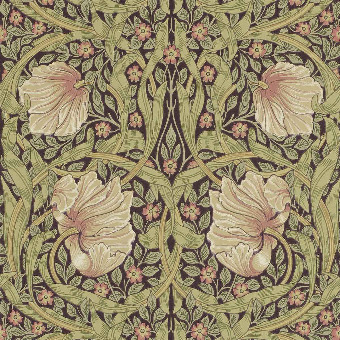 Morris And Co Pimpernel Wallpaper - Bullrush & Russet - 210387 | Modern 2 Interiors