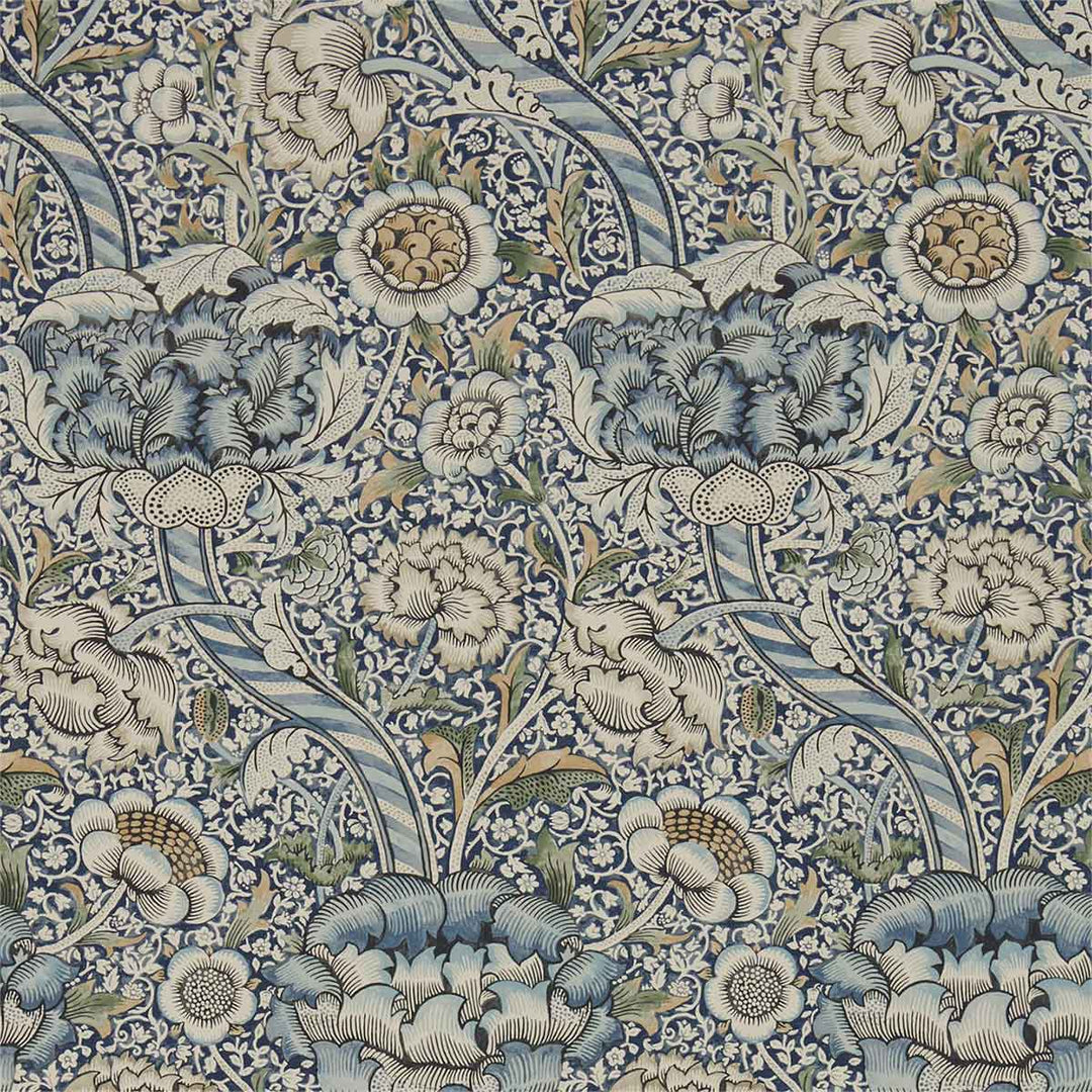 Morris And Co Wandle Wallpaper - Blue & Stone - 216422 | Modern 2 Interiors