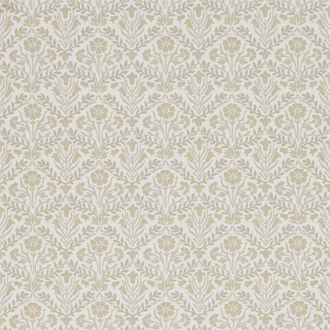 Morris And Co Morris Bellflowers Wallpaper - Linen & Cream - 216437 | Modern 2 Interiors