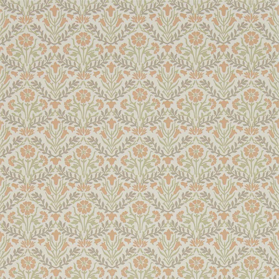Morris And Co Morris Bellflowers Wallpaper - Saffron & Olive - 216438 | Modern 2 Interiors