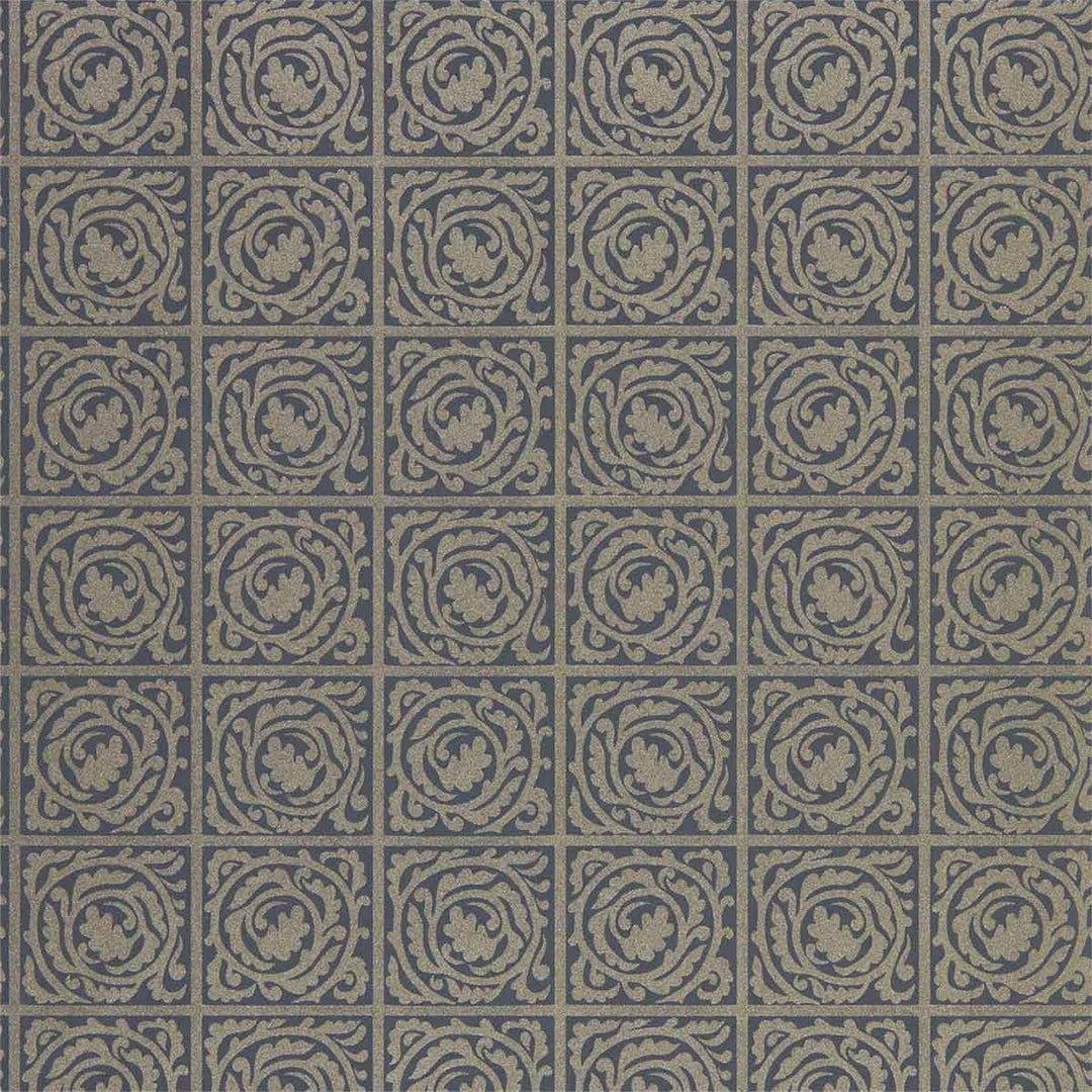 Morris And Co Pure Scroll Wallpaper - Ink - 216547 | Modern 2 Interiors