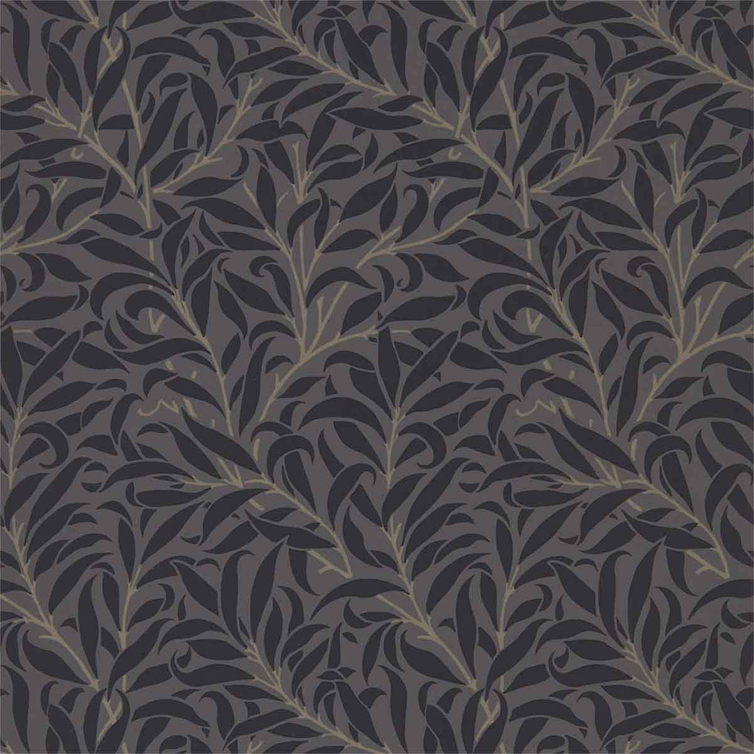 Morris And Co Pure Willow Bough Wallpaper - Charcoal & Black - 216026 | Modern 2 Interiors