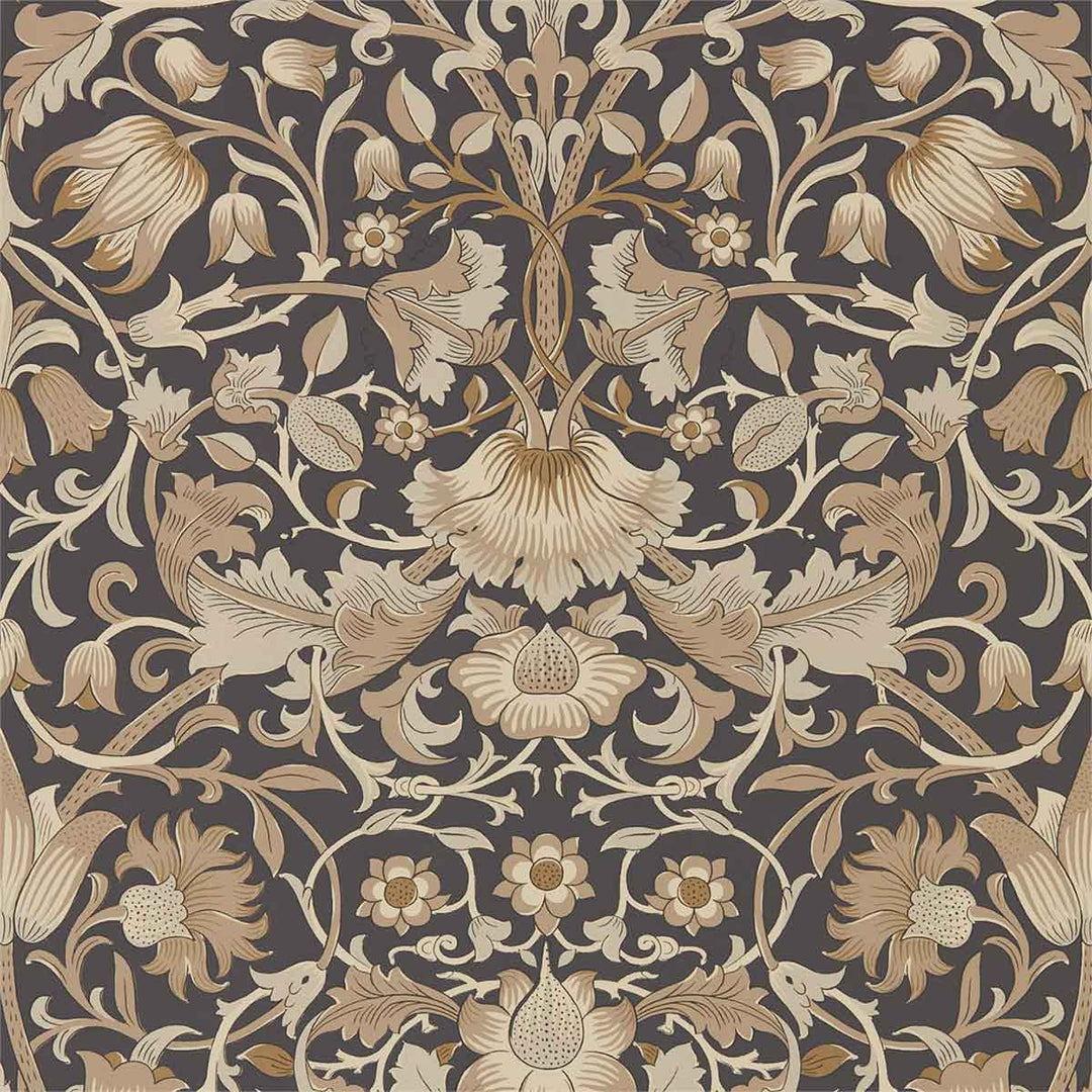 Morris And Co Pure Lodden Wallpaper - Charcoal & Gold - 216027 | Modern 2 Interiors