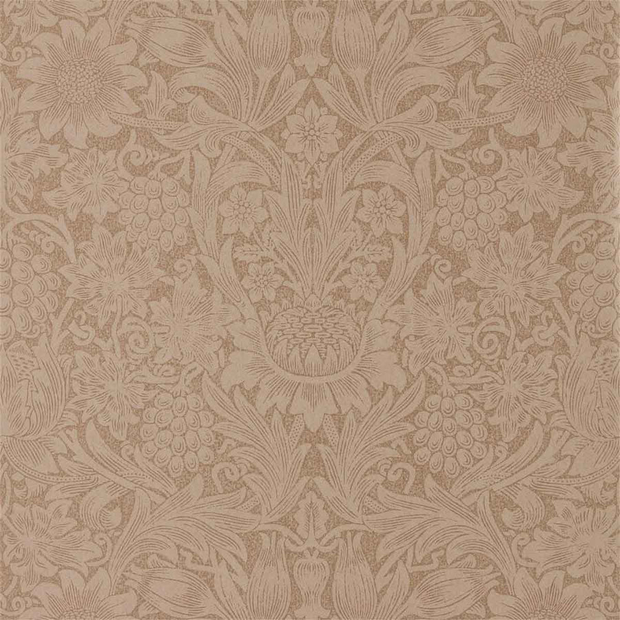 Morris And Co Pure Sunflower Wallpaper - Copper & Russet - 216046 | Modern 2 Interiors