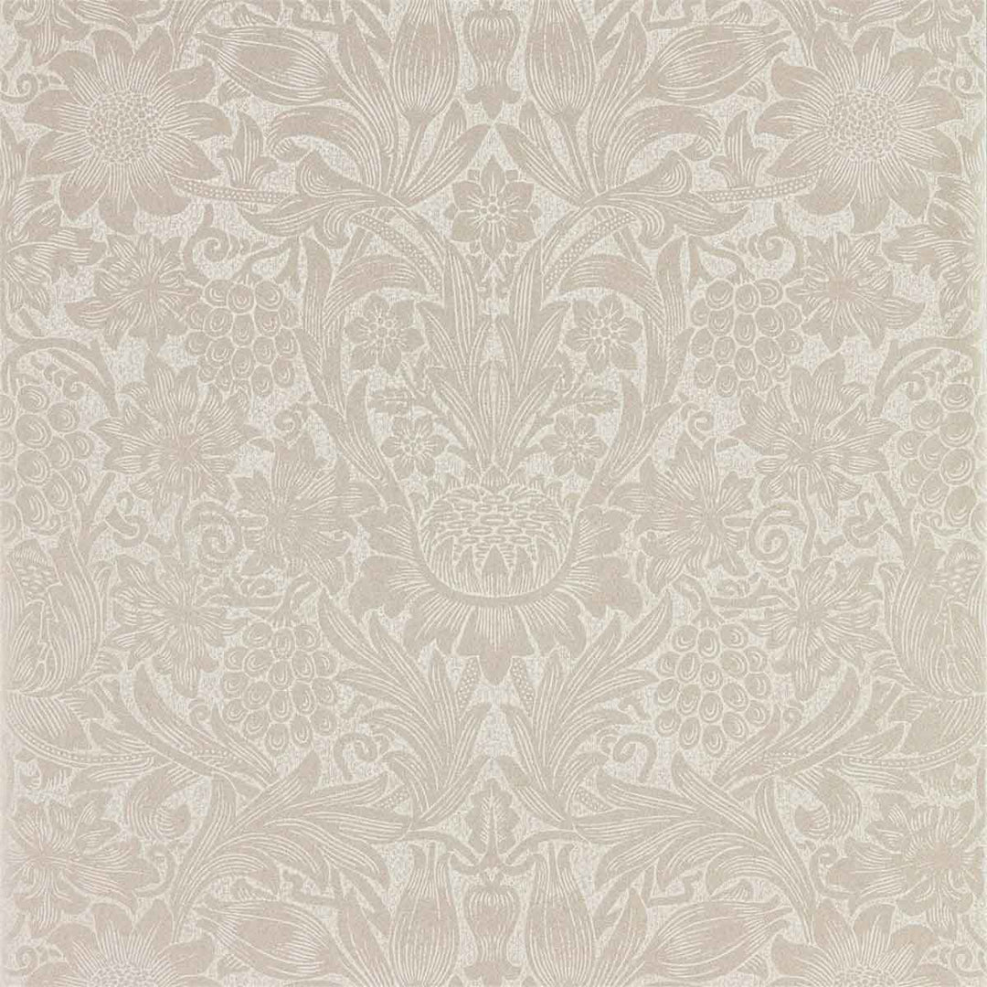 Morris And Co Pure Sunflower Wallpaper - Pearl & Ivory - 216048 | Modern 2 Interiors