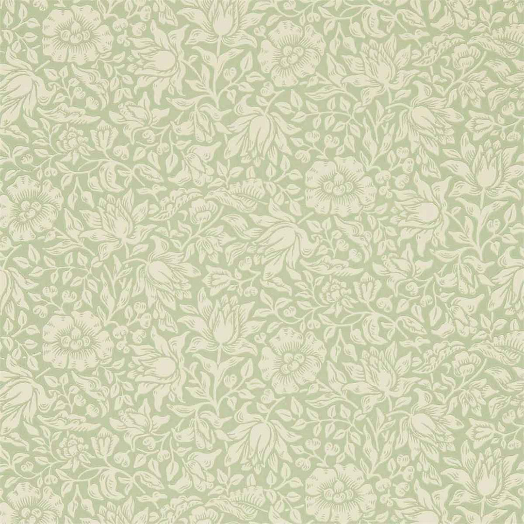 Morris And Co Mallow Wallpaper - Apple Green - 216678 | Modern 2 Interiors