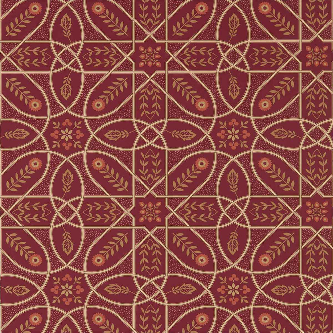 Morris And Co Brophy Trellis Wallpaper - Russet Gold - 216701 | Modern 2 Interiors