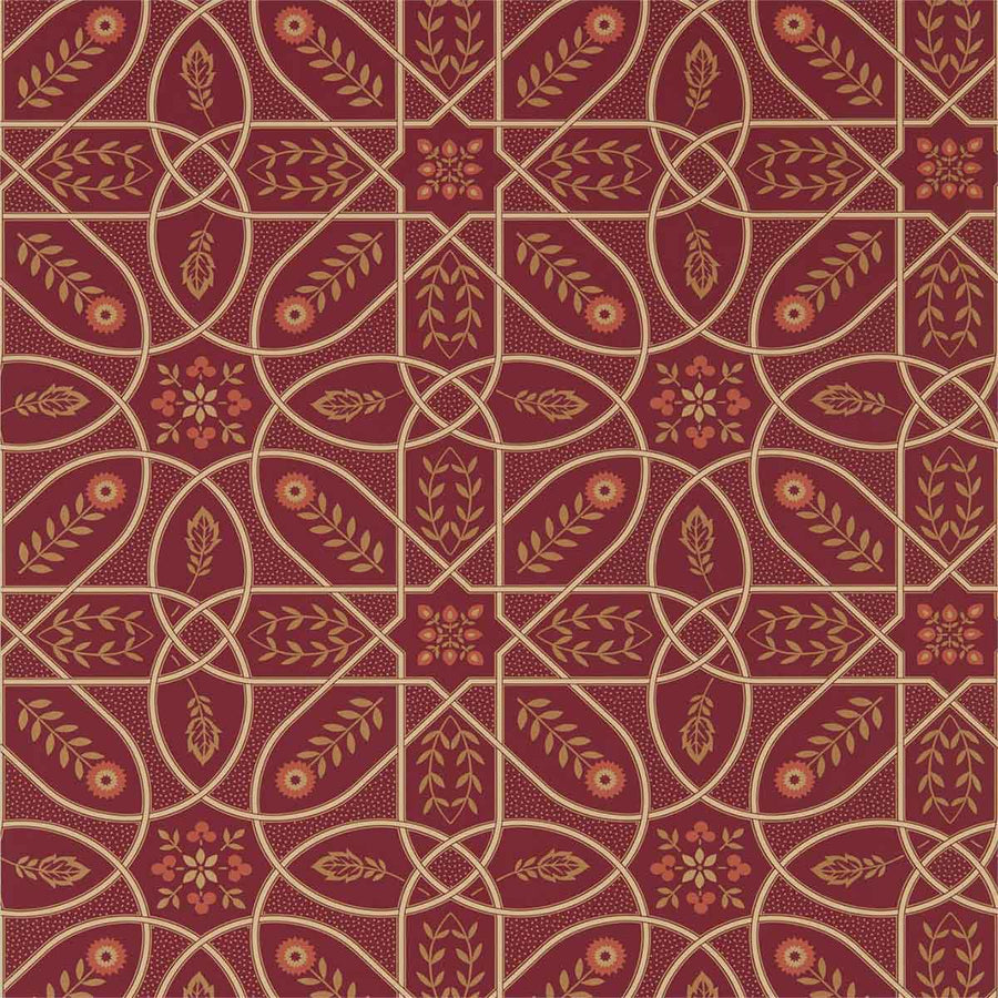 Morris And Co Brophy Trellis Wallpaper - Russet Gold - 216701 | Modern 2 Interiors