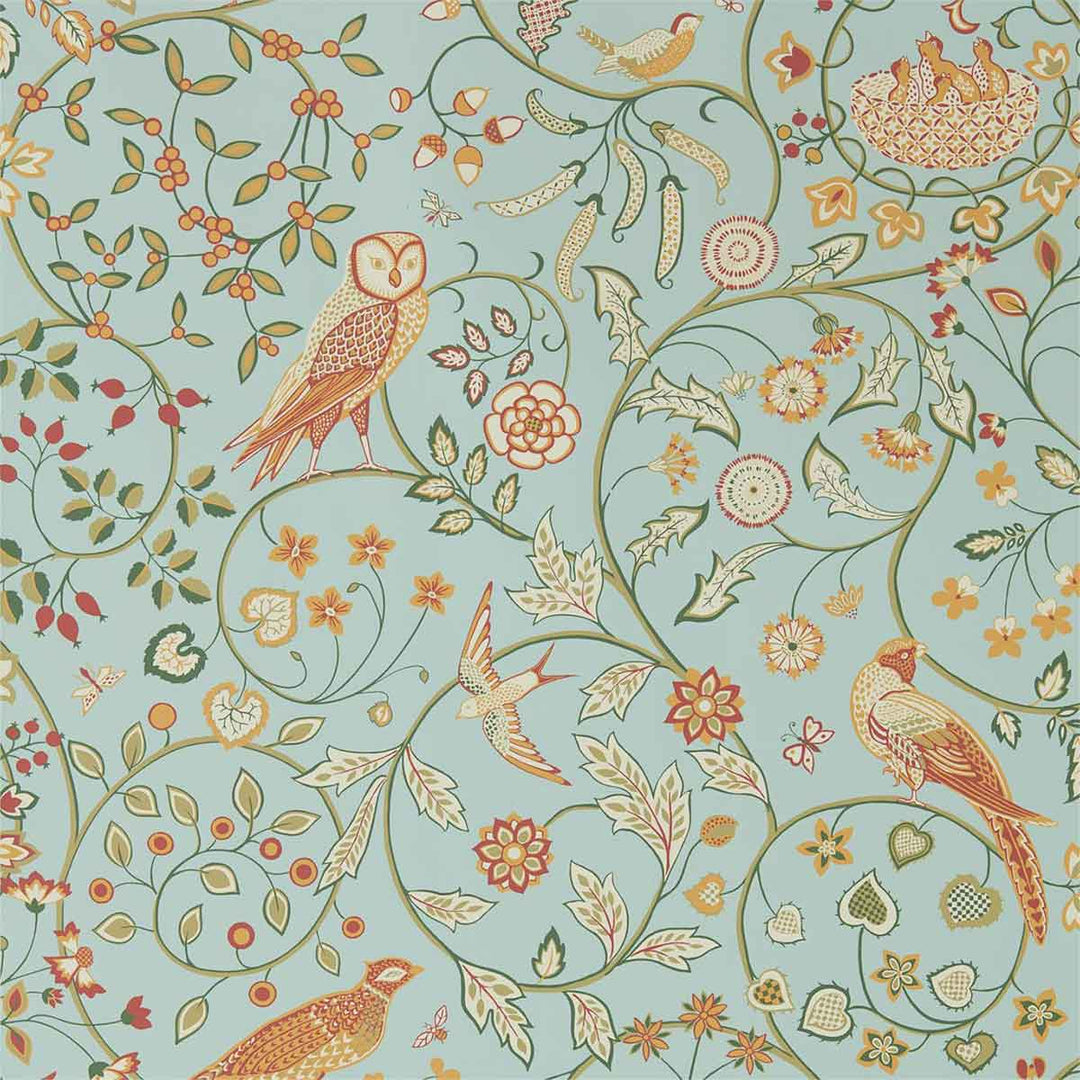 Morris And Co Newill Wallpaper - Peppermint Russet - 216704 | Modern 2 Interiors