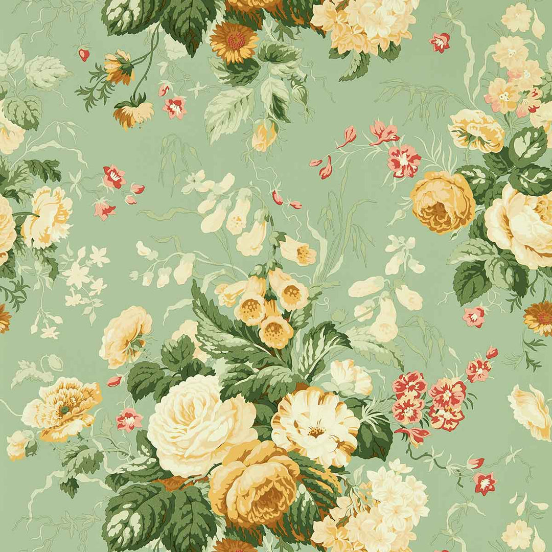 Stapleton Park Sage & Honey Wallpaper by Sanderson - DOSW217047 | Modern 2 Interiors