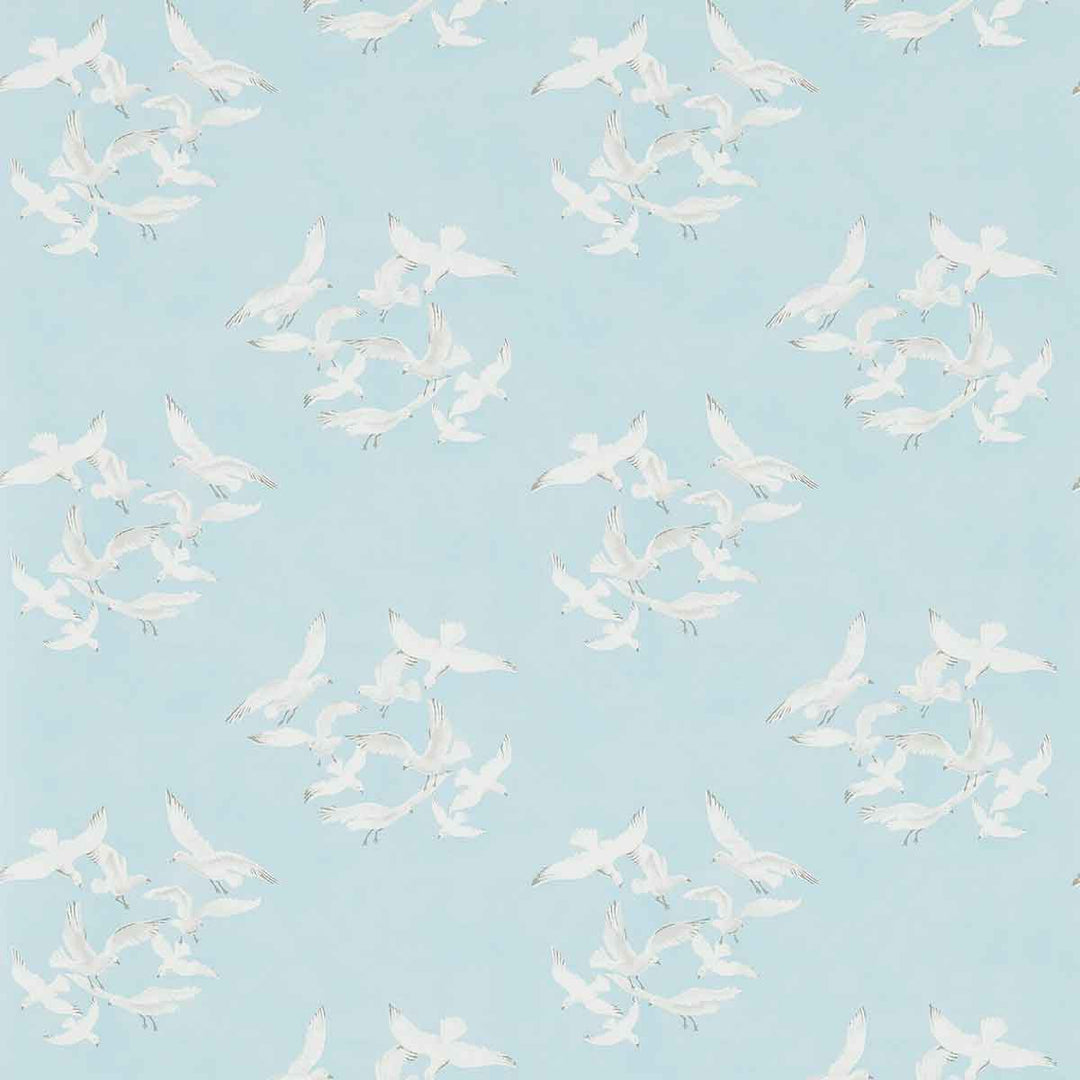 Seagulls Blue Wallpaper by Sanderson - DVIN214585 | Modern 2 Interiors