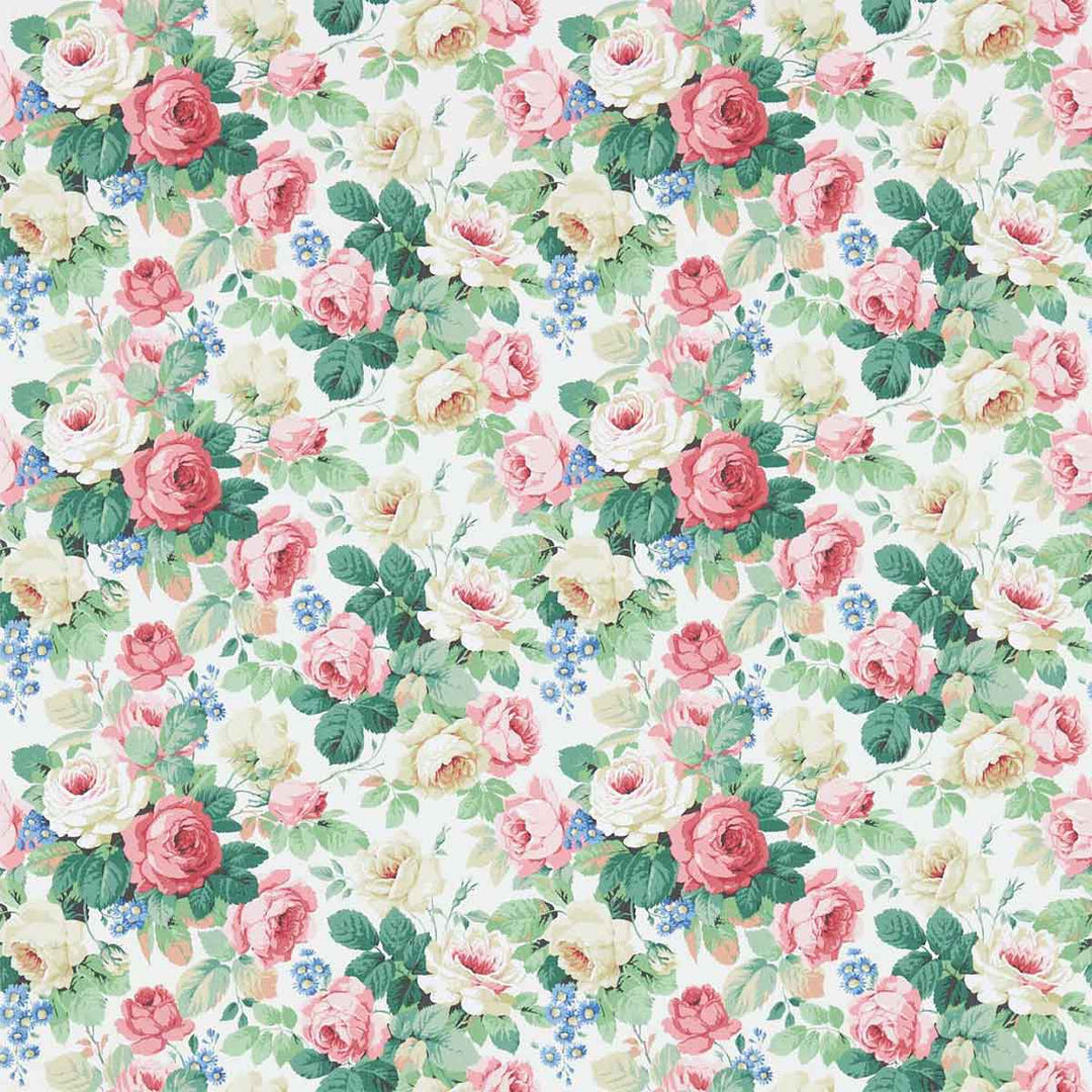 Chelsea White & Pink Wallpaper by Sanderson - 214606 | Modern 2 Interiors