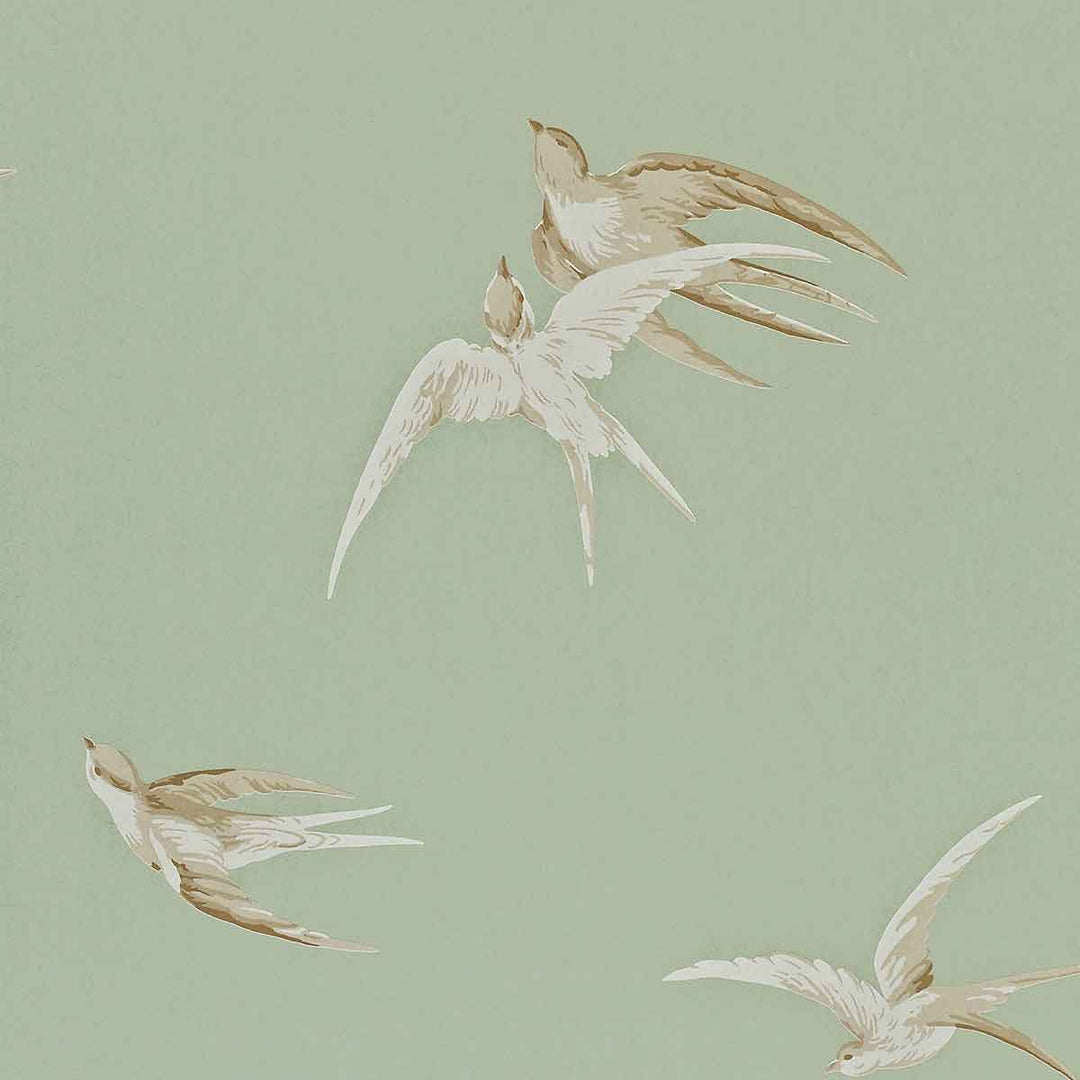 Swallows Pebble Wallpaper by Sanderson - DVIWSW102 | Modern 2 Interiors