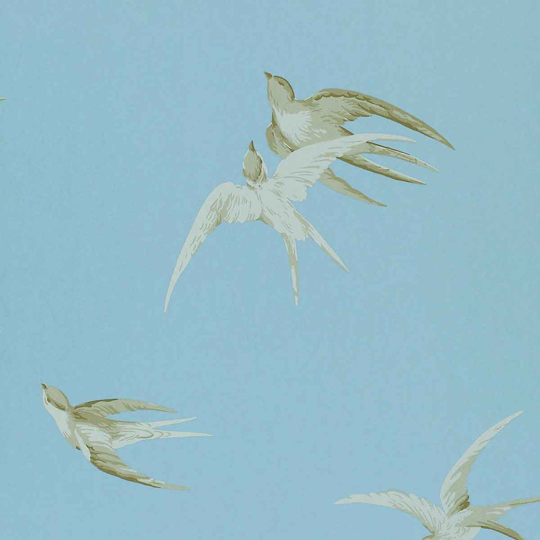 Swallows Wedgwood Wallpaper by Sanderson - DVIWSW103 | Modern 2 Interiors