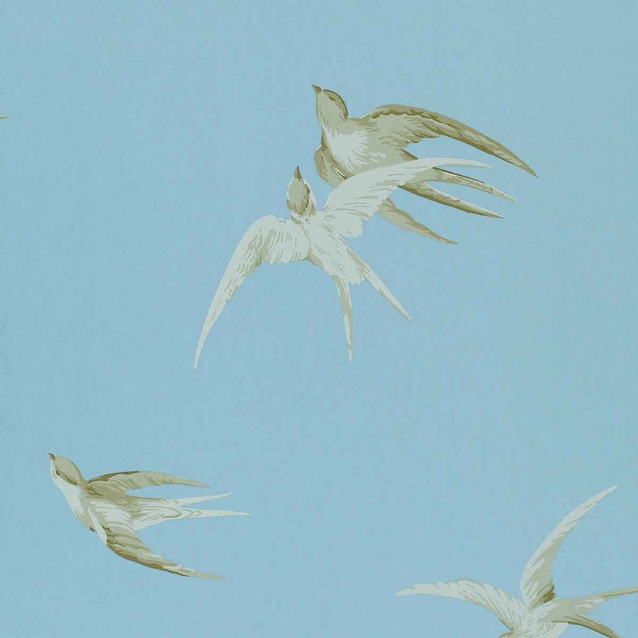 Swallows Wedgwood Wallpaper by Sanderson - DVIWSW103 | Modern 2 Interiors