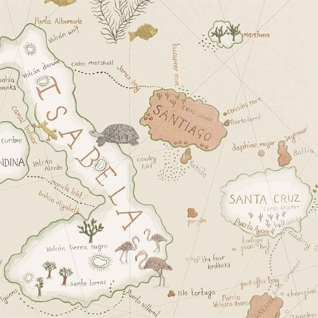 Galapagos Parchment Wallpaper by Sanderson - 213362 | Modern 2 Interiors