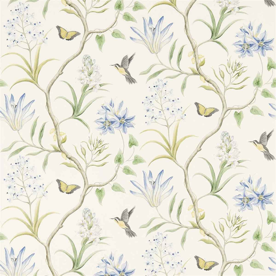 Clementine Delft Blue Wallpaper by Sanderson - 213389 | Modern 2 Interiors