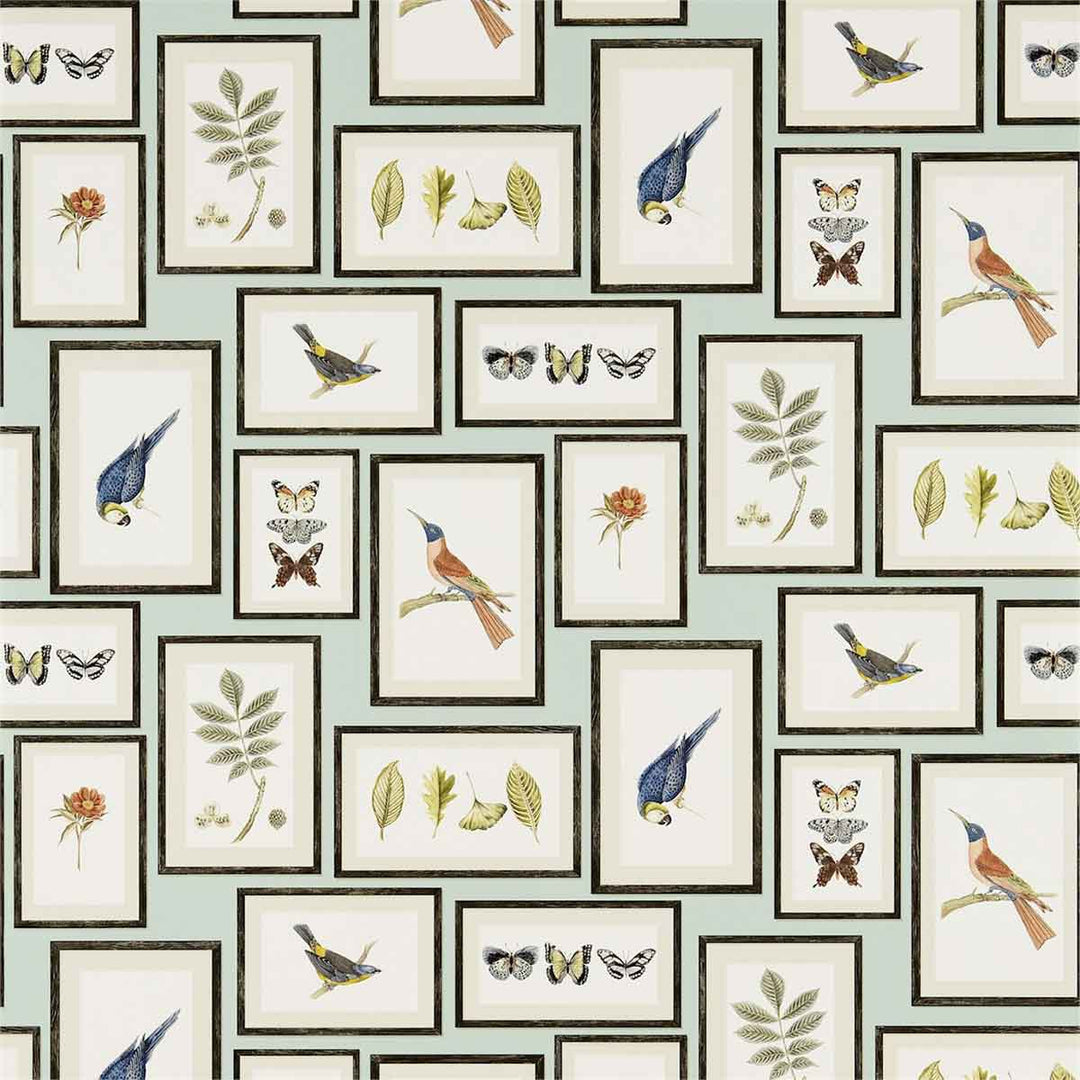 Picture Gallery Aqua & Multi Wallpaper by Sanderson - 213400 | Modern 2 Interiors