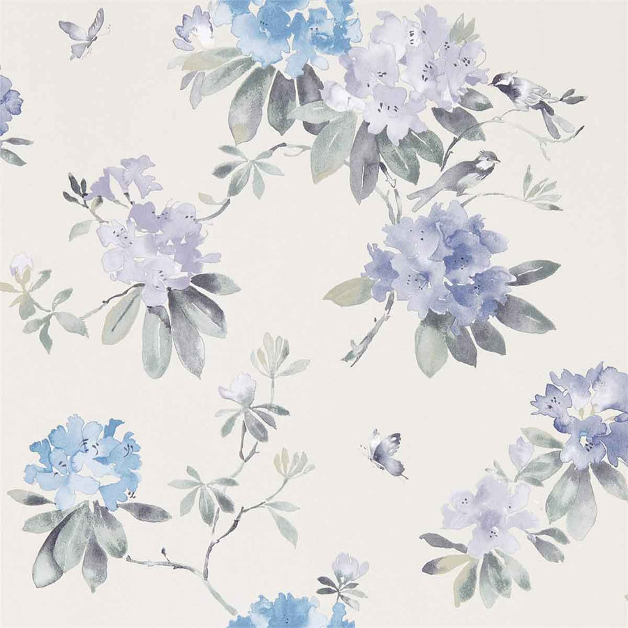 Rhodera Amethyst & Charcoal Wallpaper by Sanderson - 216266 | Modern 2 Interiors