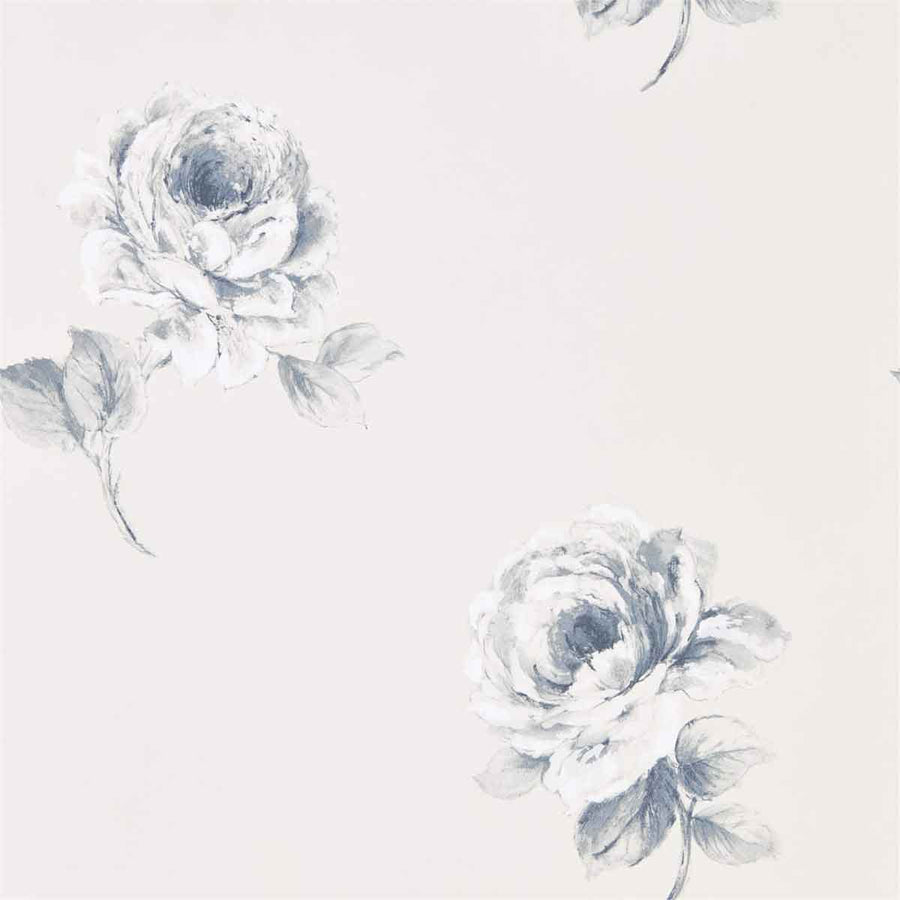 Rosa Indigo Wallpaper by Sanderson - 216277 | Modern 2 Interiors
