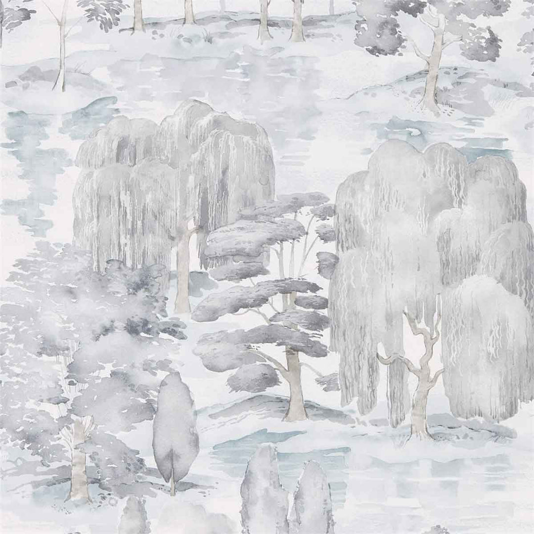 Waterperry Willow & Olive Wallpaper by Sanderson - 216282 | Modern 2 Interiors