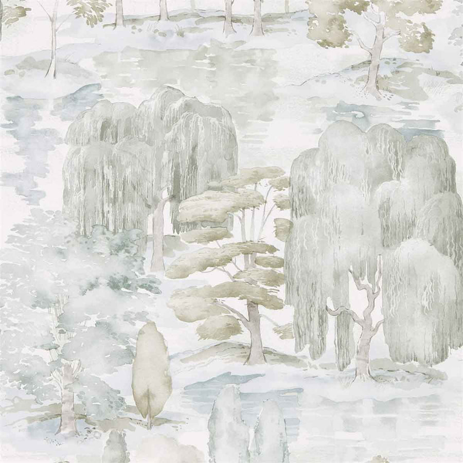 Waterperry Oyster & Pearl Wallpaper by Sanderson - 216283 | Modern 2 Interiors