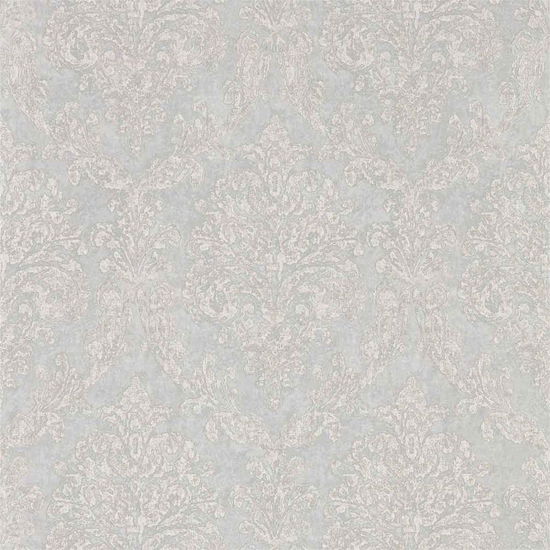 Riverside Demask Dove & Silver Wallpaper by Sanderson - 216289 | Modern 2 Interiors
