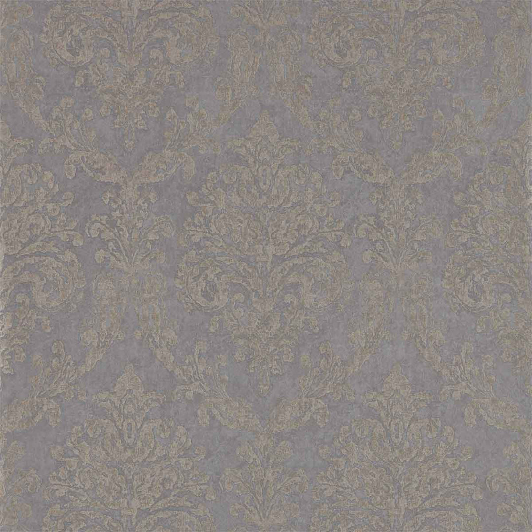 Riverside Demask Mole & Copper Wallpaper by Sanderson - 216290 | Modern 2 Interiors