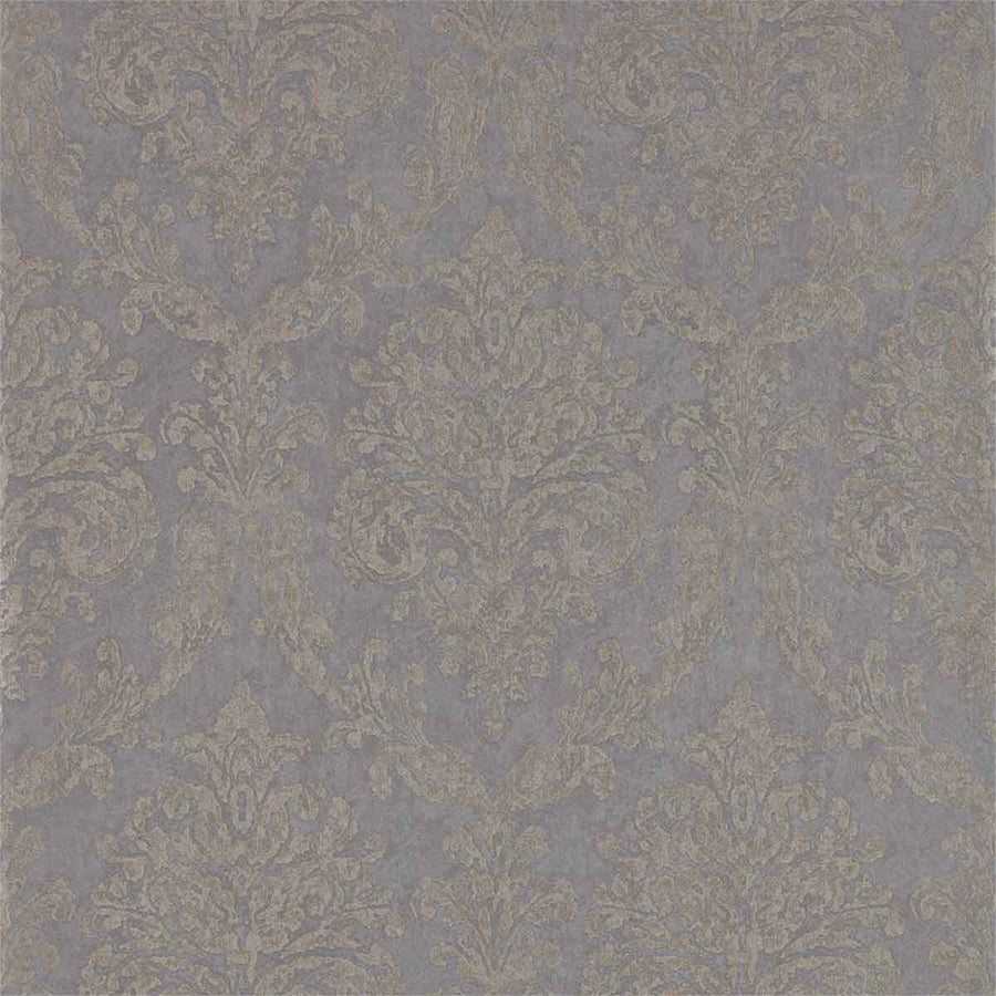 Riverside Demask Mole & Copper Wallpaper by Sanderson - 216290 | Modern 2 Interiors