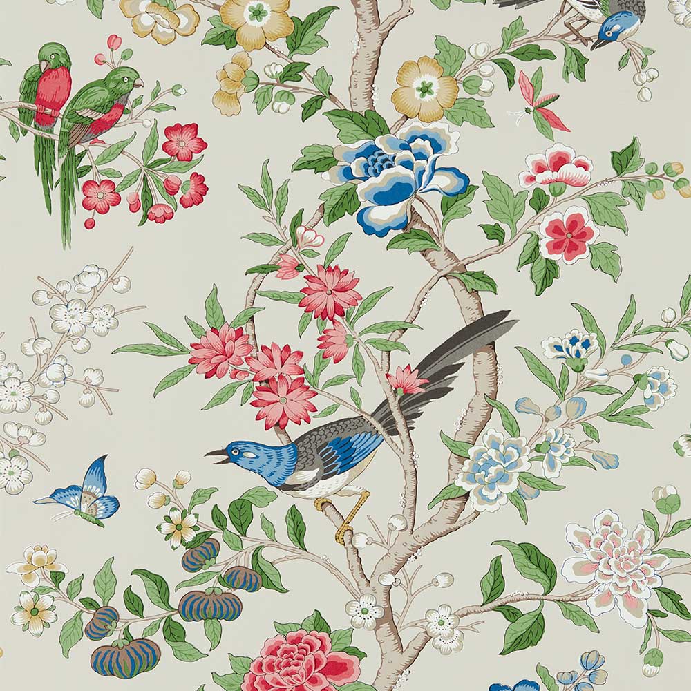 Chinoiserie Hall Line & Chintz Wallpaper by Sanderson - 217113 | Modern 2 Interiors