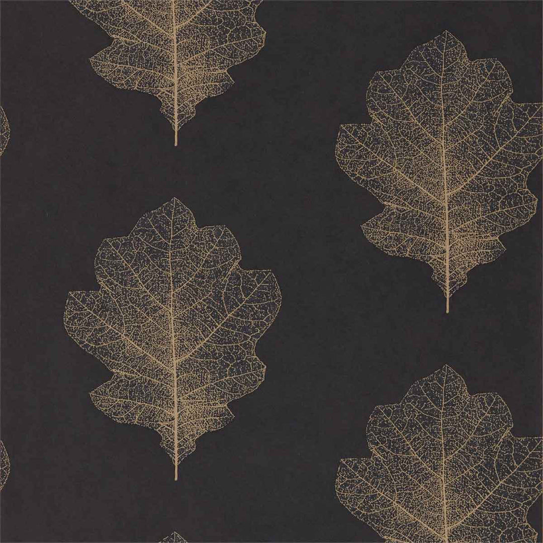 Oak Filigree Charcoal & Bronze Wallpaper by Sanderson - 215700 | Modern 2 Interiors