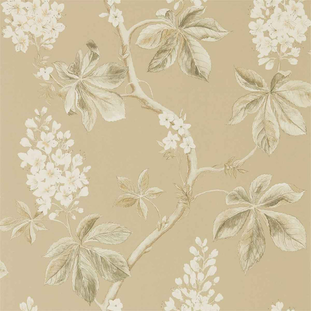 Chestnut Tree Wheat & Pebble Wallpaper by Sanderson - 215711 | Modern 2 Interiors