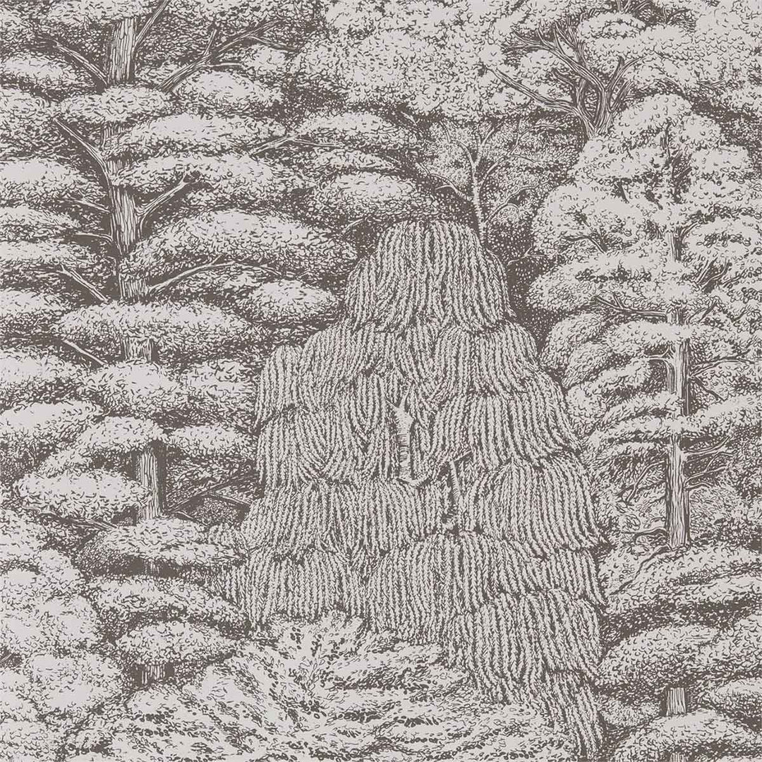 Woodland Toile Ivory & Charcoal Wallpaper by Sanderson - 215716 | Modern 2 Interiors