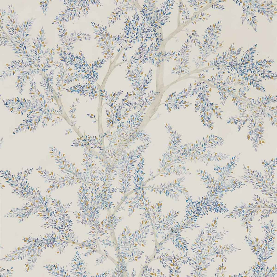 Farthing Wood Cobalt Wallpaper by Sanderson - 216613 | Modern 2 Interiors