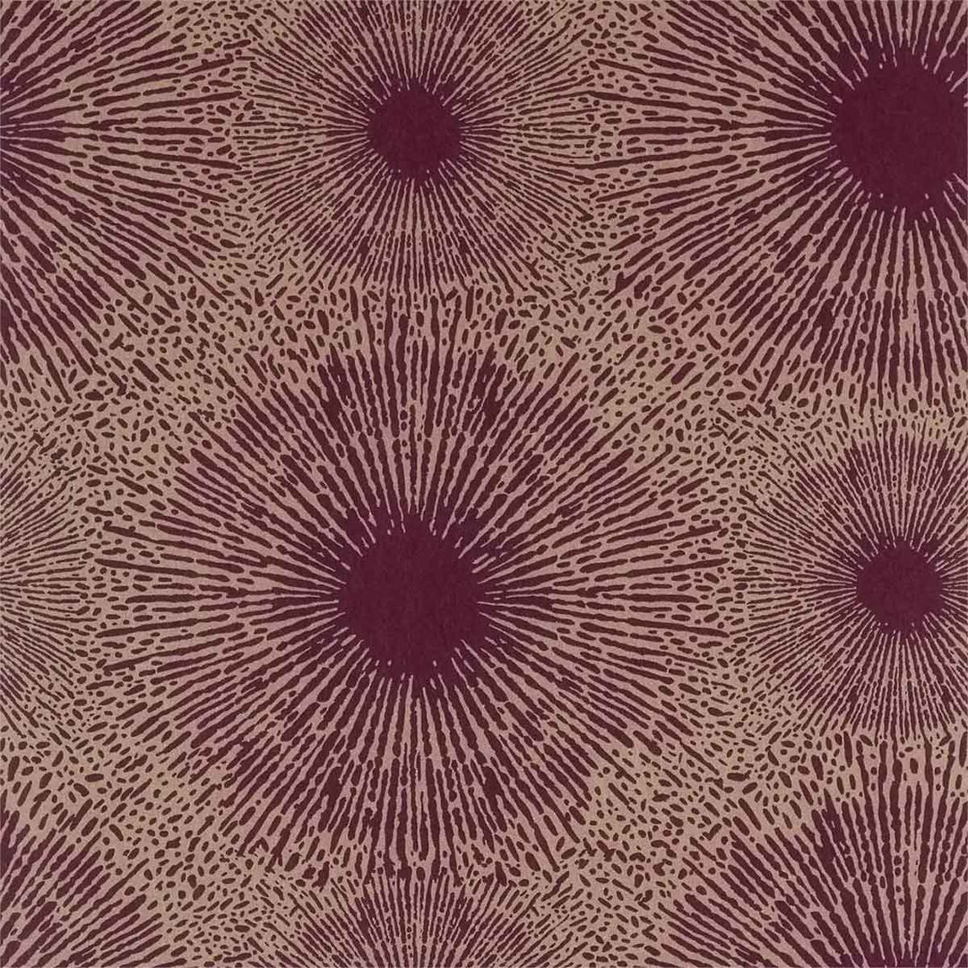 Perlite Ruby & Antique Brass Wallpaper by Anthology - 112067 | Modern 2 Interiors