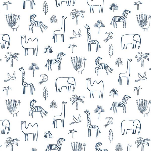 Harlequin Funky Jungle Wallpaper - Navy - 112630 | Modern 2 Interiors